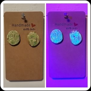 "Ugly Sweater" UV Reactive Handmade Earrings
